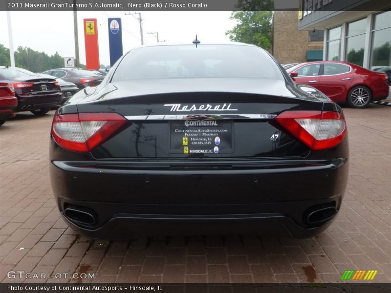 Nero (Black) / Rosso Corallo 2011 Maserati GranTurismo S Automatic