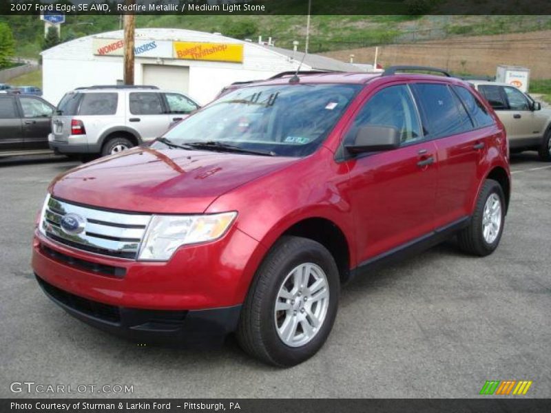 Redfire Metallic / Medium Light Stone 2007 Ford Edge SE AWD