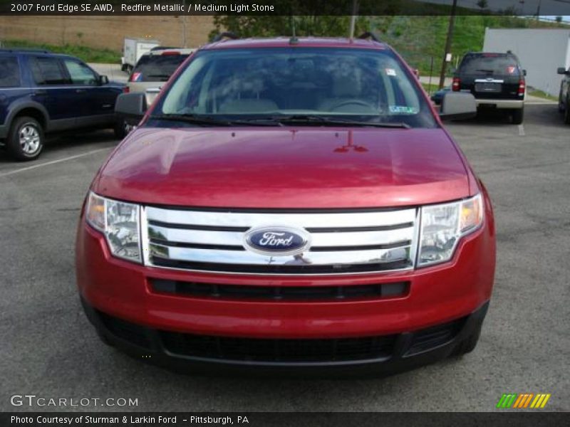 Redfire Metallic / Medium Light Stone 2007 Ford Edge SE AWD