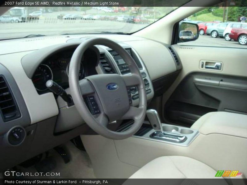 Redfire Metallic / Medium Light Stone 2007 Ford Edge SE AWD