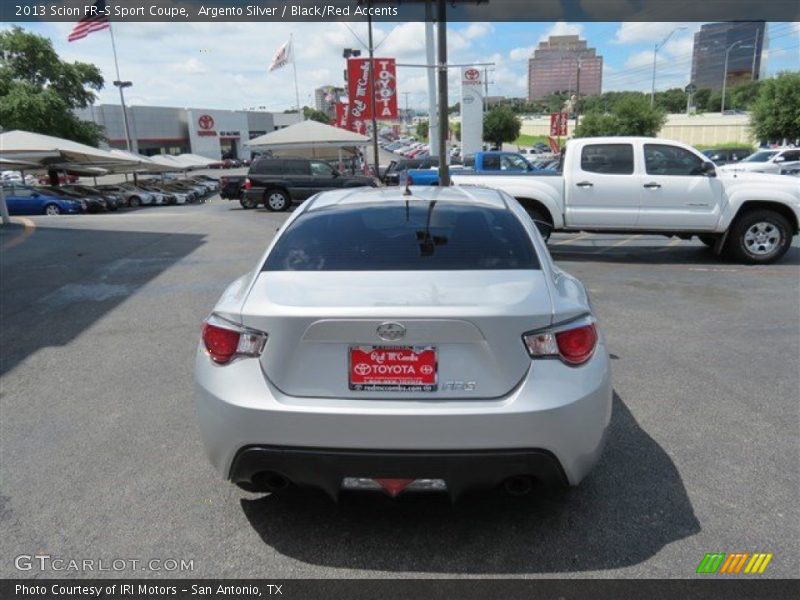 Argento Silver / Black/Red Accents 2013 Scion FR-S Sport Coupe