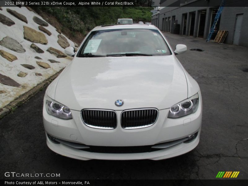 Alpine White / Coral Red/Black 2012 BMW 3 Series 328i xDrive Coupe