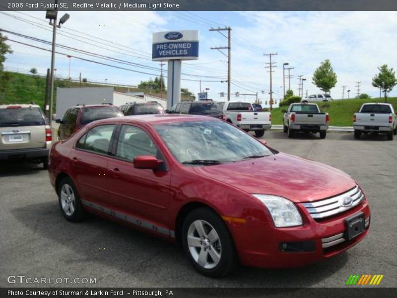 Redfire Metallic / Medium Light Stone 2006 Ford Fusion SE