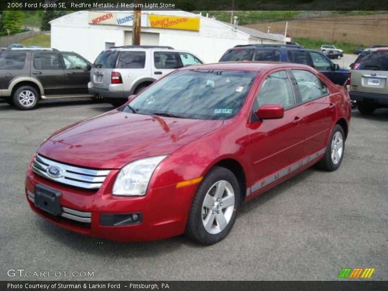 Redfire Metallic / Medium Light Stone 2006 Ford Fusion SE