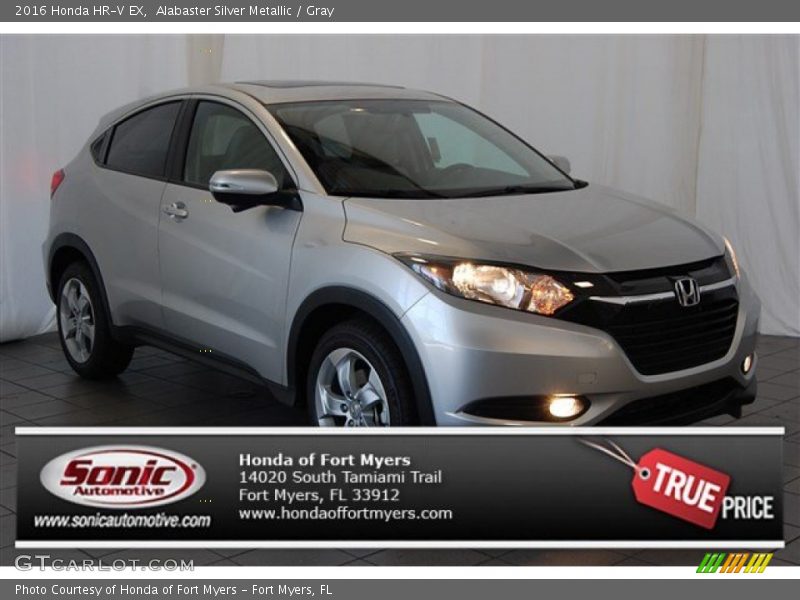 Alabaster Silver Metallic / Gray 2016 Honda HR-V EX