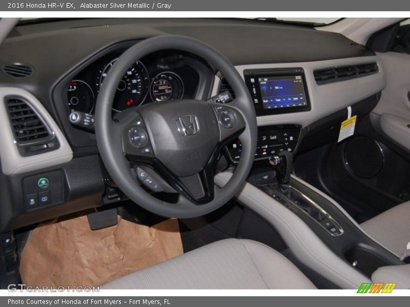 Alabaster Silver Metallic / Gray 2016 Honda HR-V EX