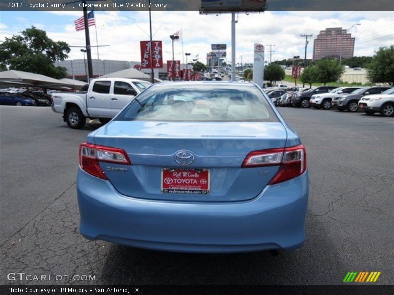Clearwater Blue Metallic / Ivory 2012 Toyota Camry LE