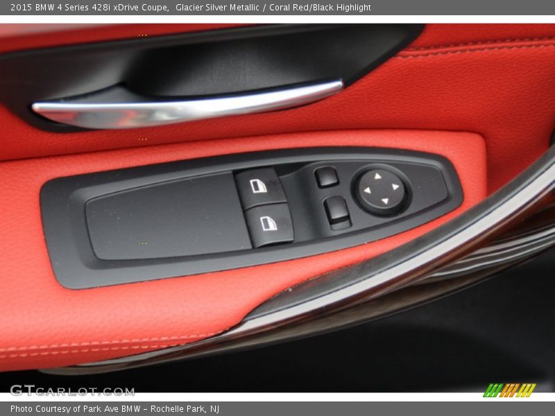 Glacier Silver Metallic / Coral Red/Black Highlight 2015 BMW 4 Series 428i xDrive Coupe