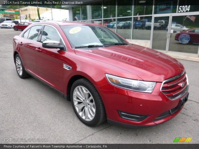 Ruby Red / Charcoal Black 2014 Ford Taurus Limited