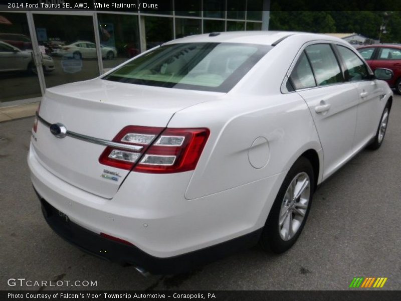 White Platinum / Dune 2014 Ford Taurus SEL AWD