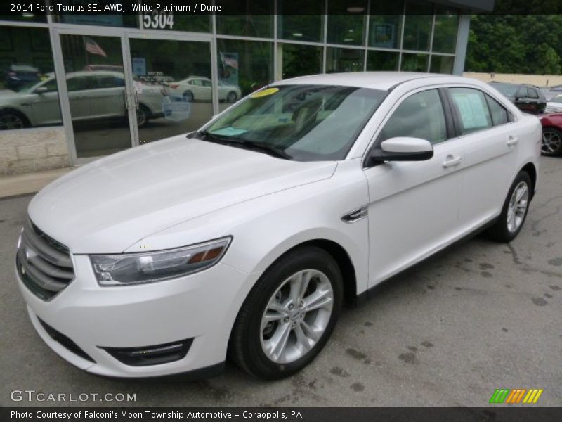 White Platinum / Dune 2014 Ford Taurus SEL AWD