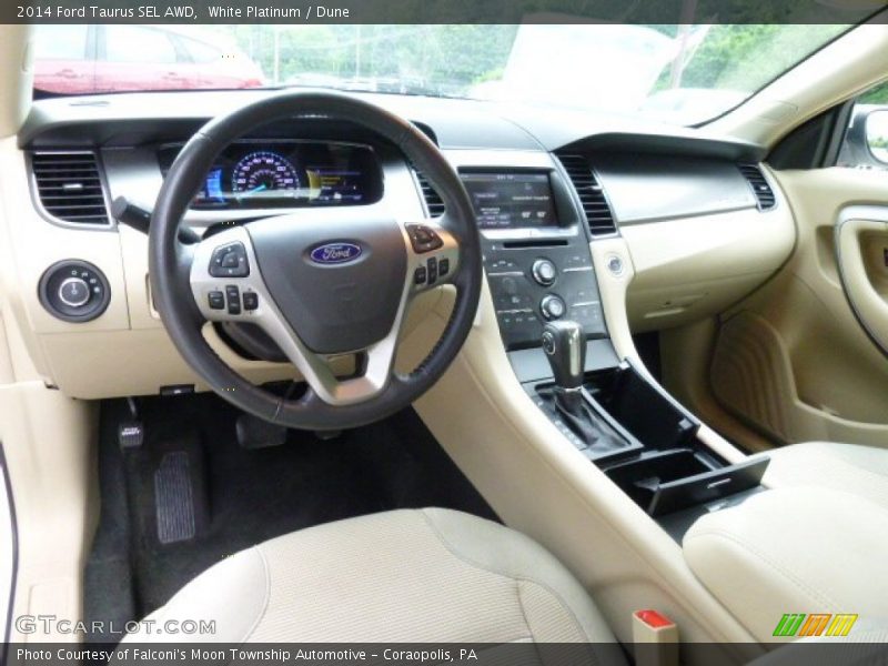 White Platinum / Dune 2014 Ford Taurus SEL AWD