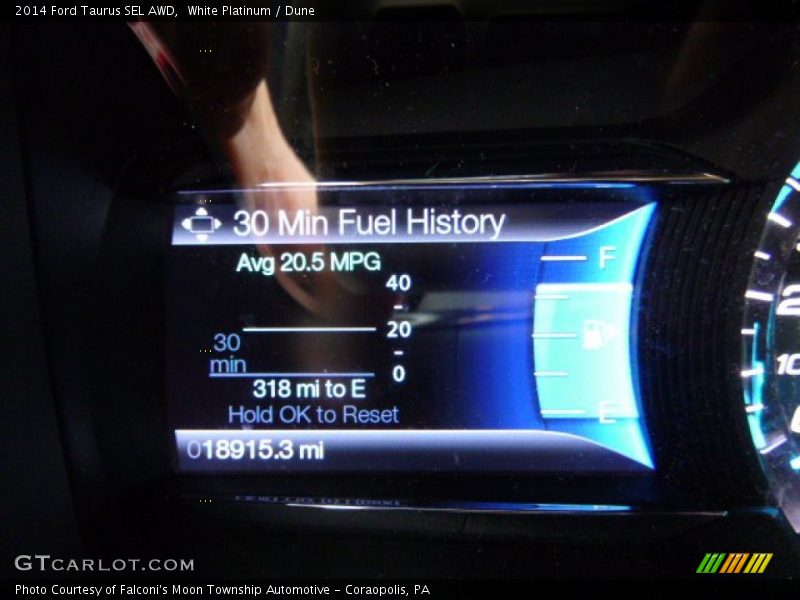 White Platinum / Dune 2014 Ford Taurus SEL AWD