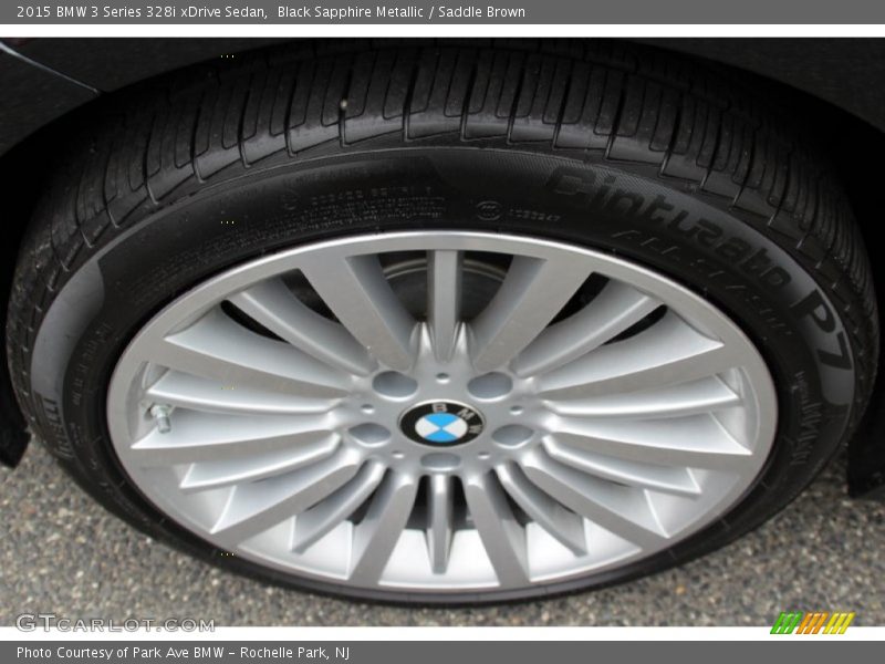 Black Sapphire Metallic / Saddle Brown 2015 BMW 3 Series 328i xDrive Sedan