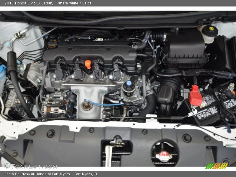 Taffeta White / Beige 2015 Honda Civic EX Sedan