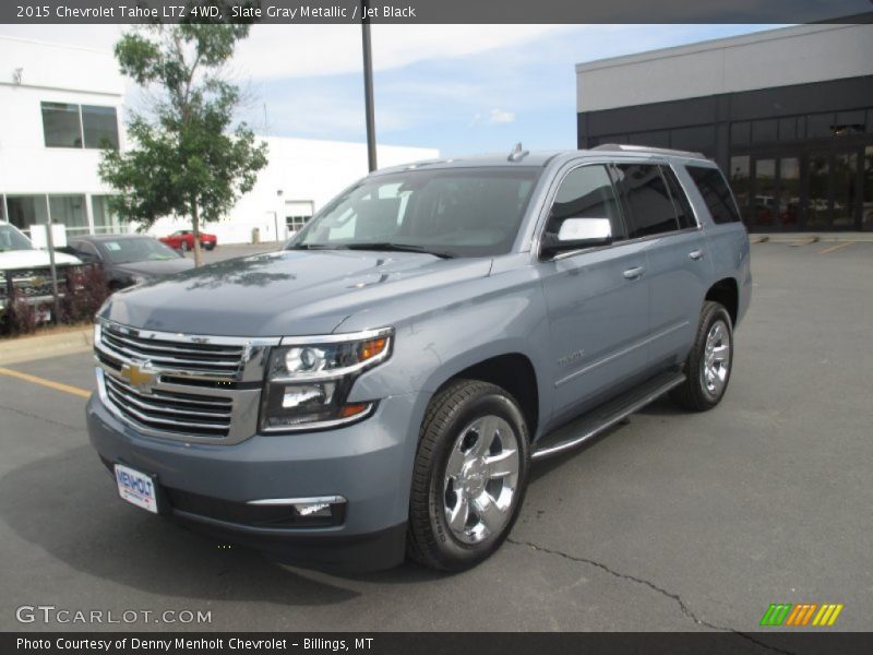 Slate Gray Metallic / Jet Black 2015 Chevrolet Tahoe LTZ 4WD