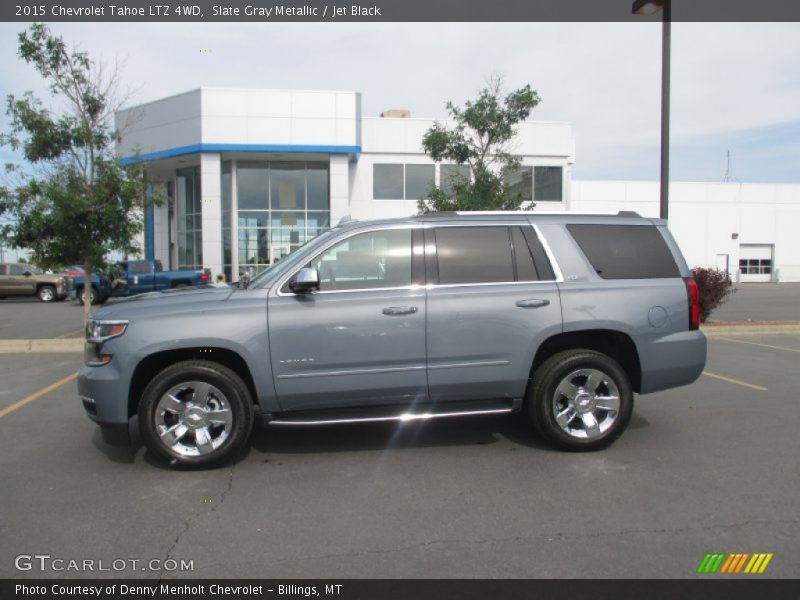 Slate Gray Metallic / Jet Black 2015 Chevrolet Tahoe LTZ 4WD