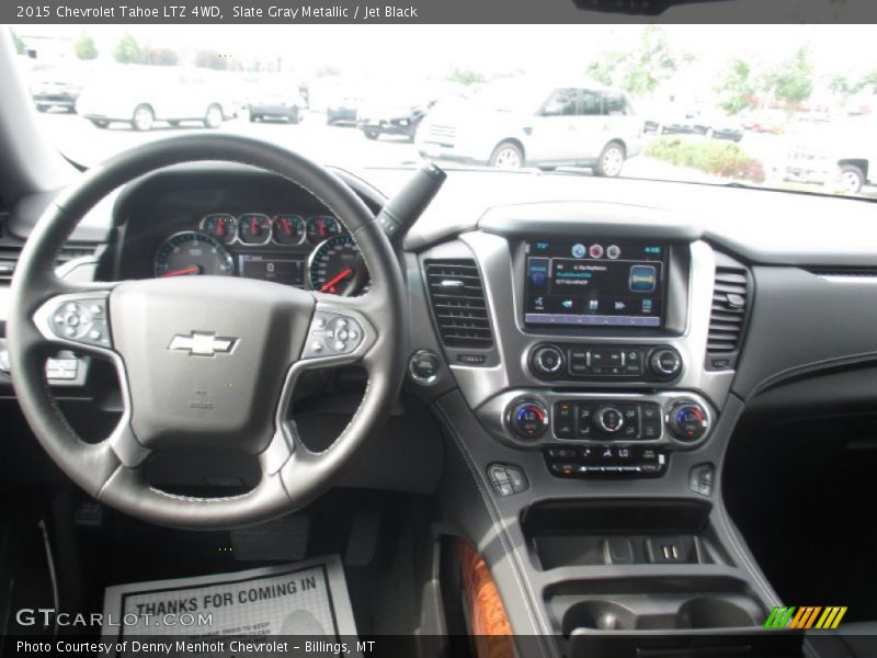 Slate Gray Metallic / Jet Black 2015 Chevrolet Tahoe LTZ 4WD
