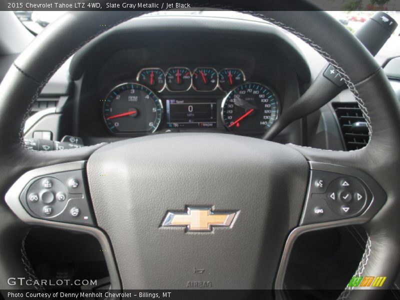 Slate Gray Metallic / Jet Black 2015 Chevrolet Tahoe LTZ 4WD