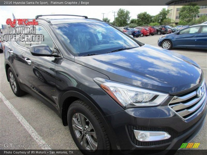 Platinum Graphite / Beige 2016 Hyundai Santa Fe Sport