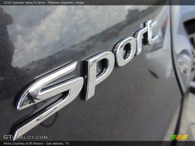 Platinum Graphite / Beige 2016 Hyundai Santa Fe Sport