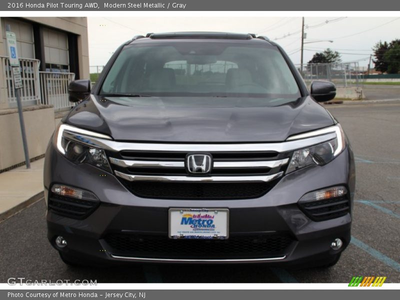 Modern Steel Metallic / Gray 2016 Honda Pilot Touring AWD