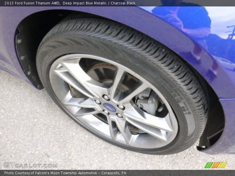 Deep Impact Blue Metallic / Charcoal Black 2013 Ford Fusion Titanium AWD
