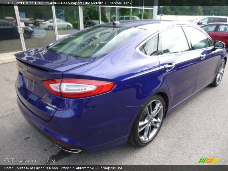 Deep Impact Blue Metallic / Charcoal Black 2013 Ford Fusion Titanium AWD