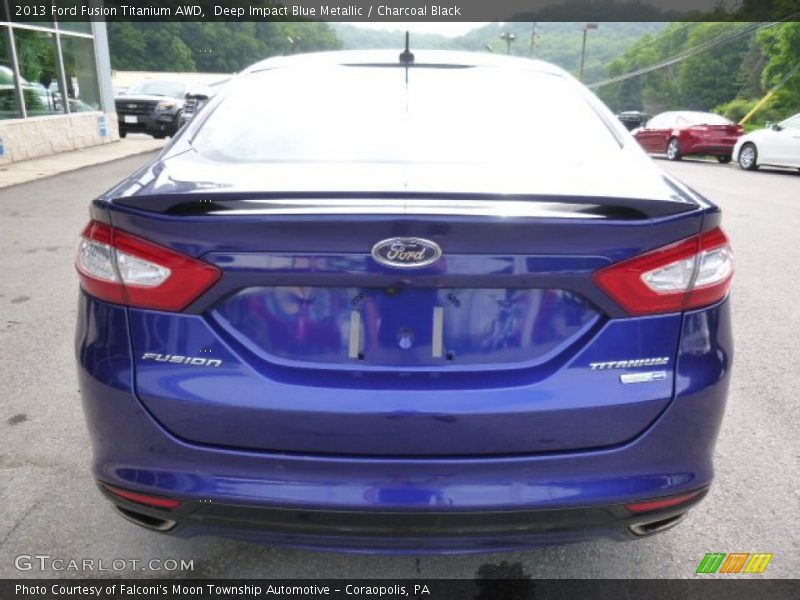 Deep Impact Blue Metallic / Charcoal Black 2013 Ford Fusion Titanium AWD