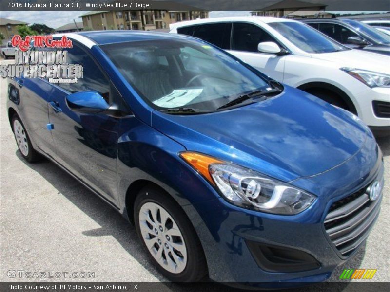 Windy Sea Blue / Beige 2016 Hyundai Elantra GT