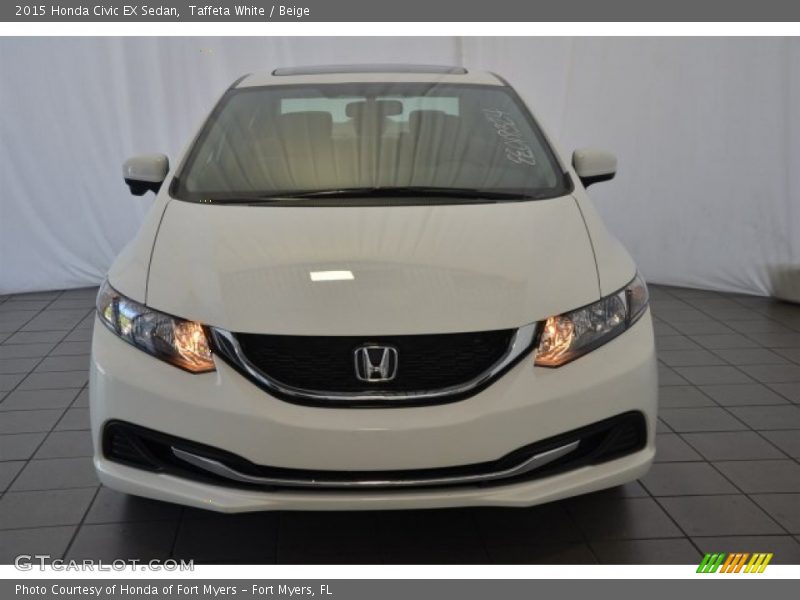 Taffeta White / Beige 2015 Honda Civic EX Sedan