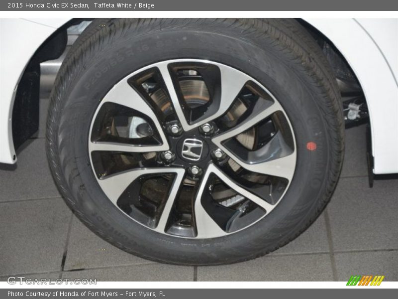 Taffeta White / Beige 2015 Honda Civic EX Sedan