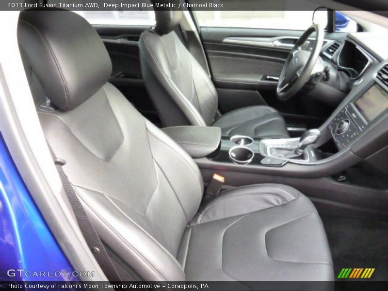 Deep Impact Blue Metallic / Charcoal Black 2013 Ford Fusion Titanium AWD
