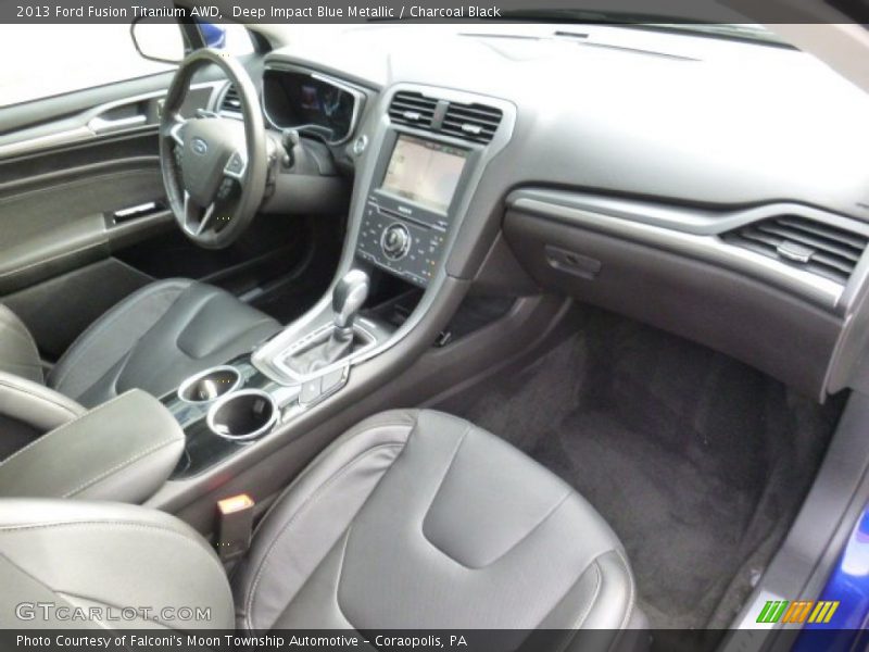 Deep Impact Blue Metallic / Charcoal Black 2013 Ford Fusion Titanium AWD