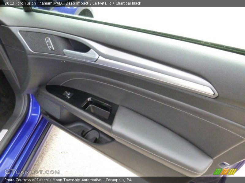 Deep Impact Blue Metallic / Charcoal Black 2013 Ford Fusion Titanium AWD