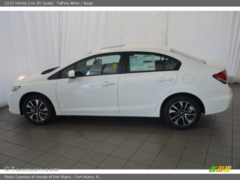 Taffeta White / Beige 2015 Honda Civic EX Sedan