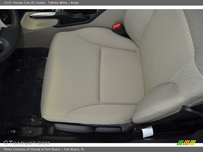 Taffeta White / Beige 2015 Honda Civic EX Sedan
