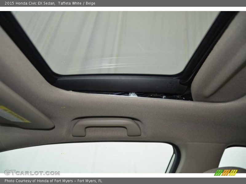 Taffeta White / Beige 2015 Honda Civic EX Sedan