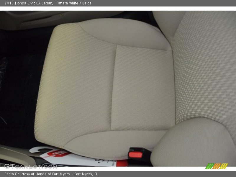 Taffeta White / Beige 2015 Honda Civic EX Sedan