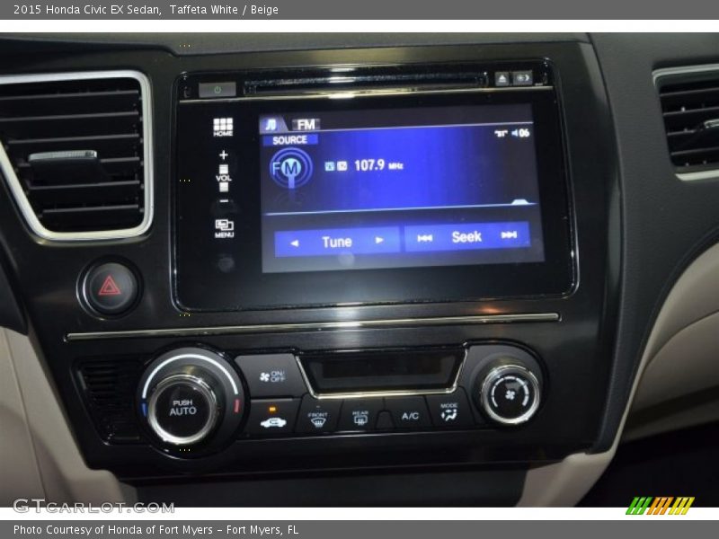 Taffeta White / Beige 2015 Honda Civic EX Sedan