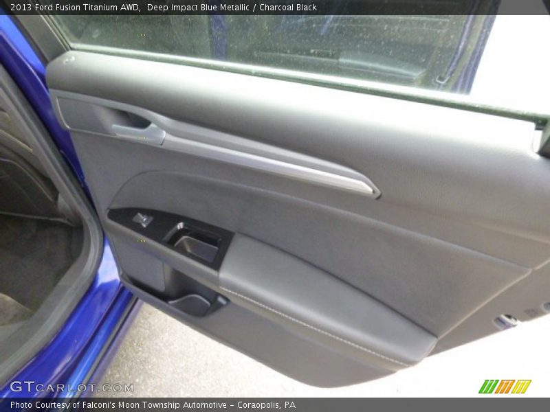 Deep Impact Blue Metallic / Charcoal Black 2013 Ford Fusion Titanium AWD