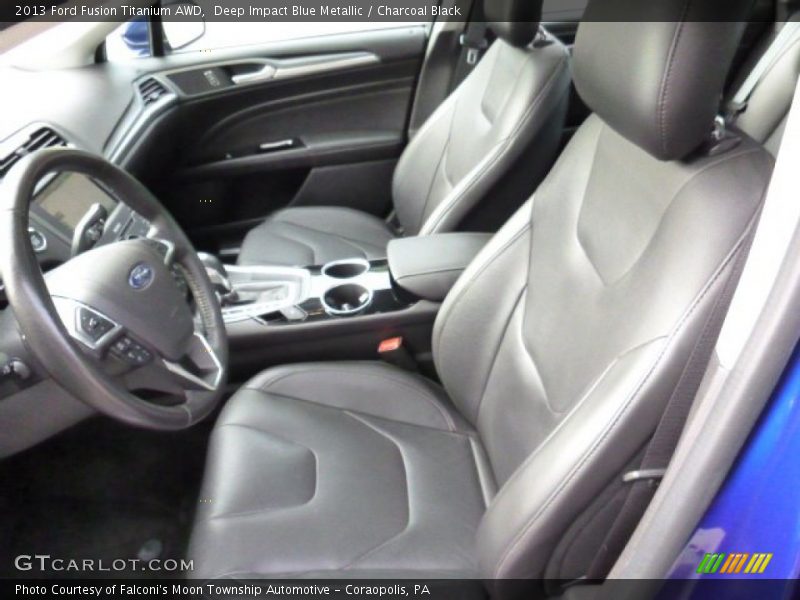 Deep Impact Blue Metallic / Charcoal Black 2013 Ford Fusion Titanium AWD
