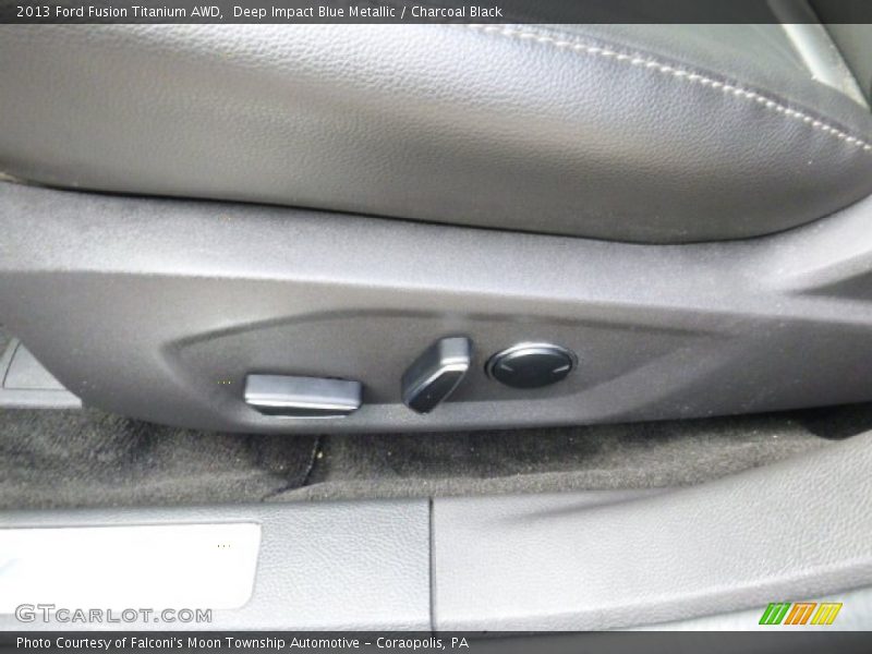 Deep Impact Blue Metallic / Charcoal Black 2013 Ford Fusion Titanium AWD