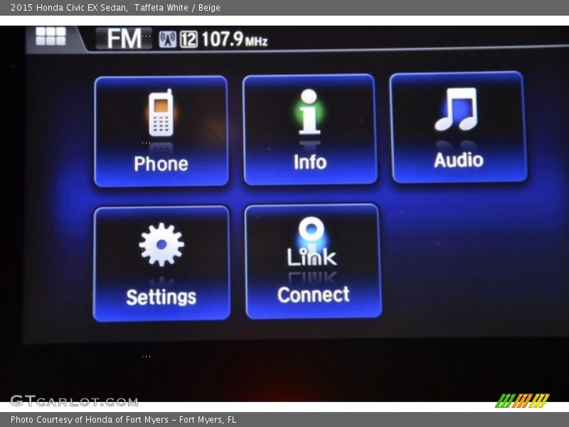 Taffeta White / Beige 2015 Honda Civic EX Sedan