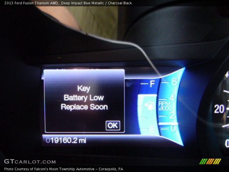 Deep Impact Blue Metallic / Charcoal Black 2013 Ford Fusion Titanium AWD