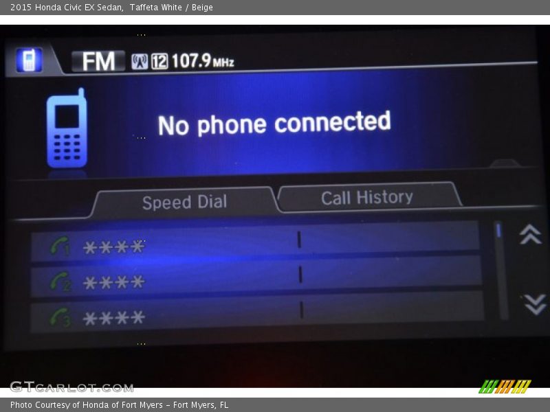 Taffeta White / Beige 2015 Honda Civic EX Sedan