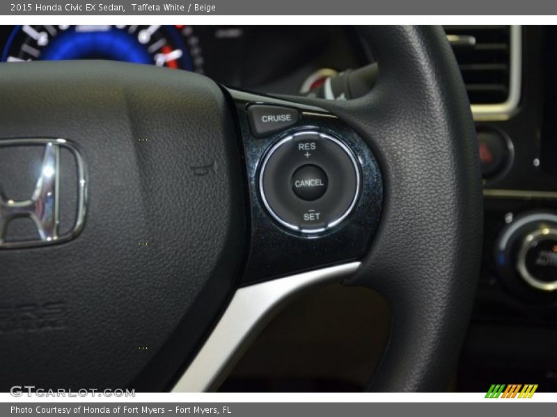 Taffeta White / Beige 2015 Honda Civic EX Sedan