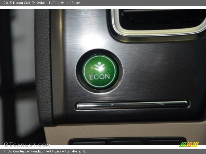 Taffeta White / Beige 2015 Honda Civic EX Sedan