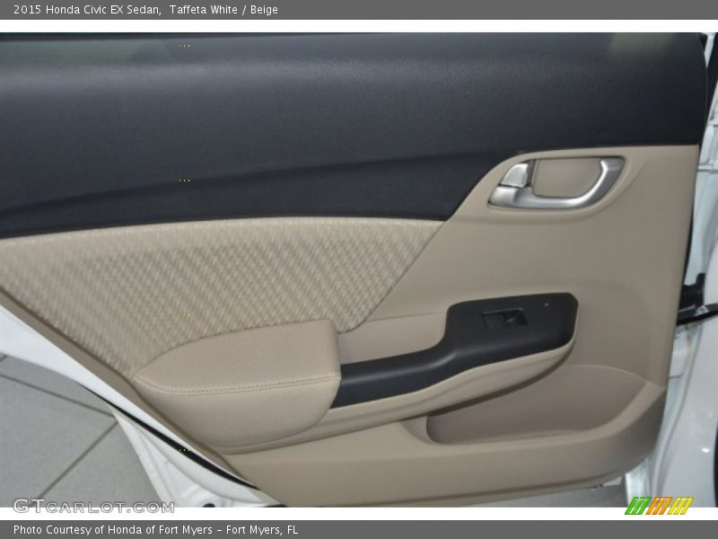 Taffeta White / Beige 2015 Honda Civic EX Sedan