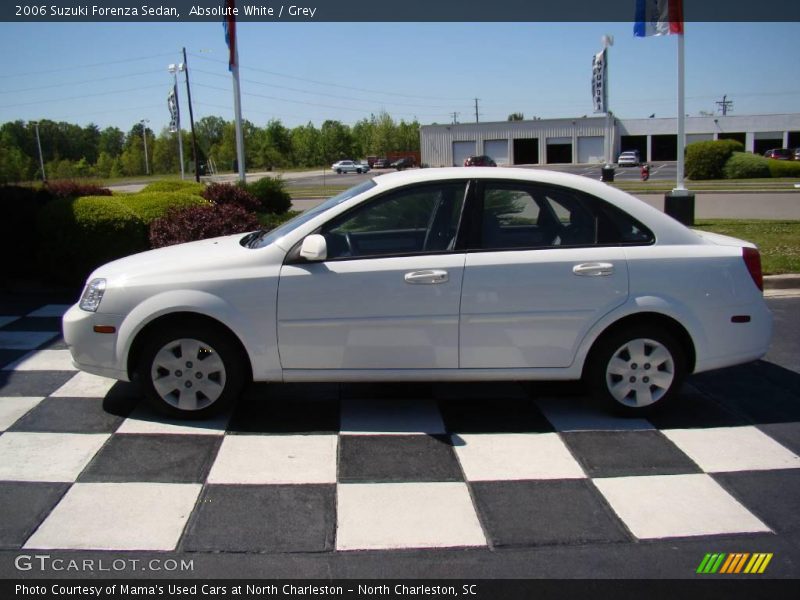 Absolute White / Grey 2006 Suzuki Forenza Sedan